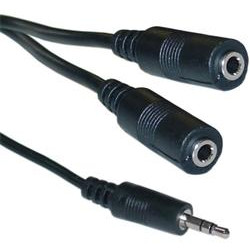 PremiumCord Kabel Jack 3.5mm stereo Y M 2xF 2m