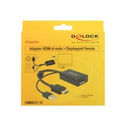 Delock - Nástroj pro převod videa - HDMI - DisplayPort - černá - maloobchod