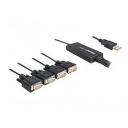 Delock USB 2.0  4 x Serial Adapter - Sériový adaptér - USB - RS-232 x 4