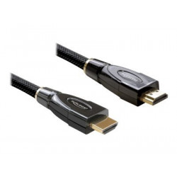 Delock High Speed HDMI with Ethernet - Kabel HDMI s ethernetem - HDMI s piny (male) do HDMI s piny (male) - 2 m - antracit