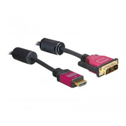 Delock - Kabel adaptéru - jeden spoj - HDMI s piny (male) do DVI-D s piny (male) - 3 m