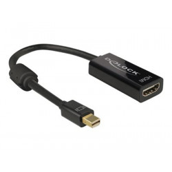 Delock 4K Passive - Video adaptér - Mini DisplayPort s piny (male) do HDMI se zdířkami (female) - 20 cm - černá - podporuje 4K