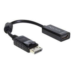 Delock Adapter Displayport male  HDMI female - Video adaptér - DisplayPort s piny (male) do HDMI se zdířkami (female) - 12.5 cm