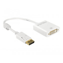 Delock Displayport to DVI Adapter - Nástroj pro převod videa - DVI - DisplayPort - bílá