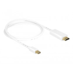 Delock High Speed HDMI - Kabel adaptéru - Mini DisplayPort s piny (male) do HDMI s piny (male) - 1 m - bílá - podporuje 4K