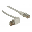 Delock - Patch kabel - RJ-45 (M) do RJ-45 (M) - 1 m - SFTP - CAT 5e - konektor 90°, lisovaný - šedá