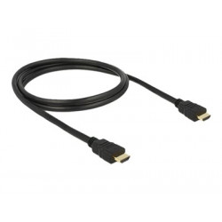 Delock - Kabel HDMI s ethernetem - HDMI s piny (male) do HDMI s piny (male) - 1 m - černá - podporuje 4K