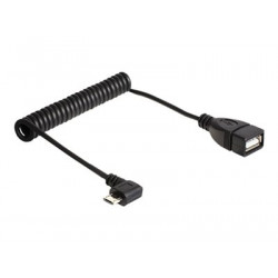 Delock - Kabel USB - USB (F) do Micro USB typ B (M) - USB 2.0 OTG - 50 cm - konektor 90°, svinutý