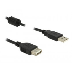 Delock - Prodlužovací šňůra USB - USB (F) do USB (M) - USB 2.0 - 50 cm - lisovaný - černá