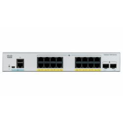 Catalyst C1000-16P-2G-L, 16x 10 100 1000 Ethernet PoE+ ports and 120W PoE budget, 2x 1G SFP uplinks