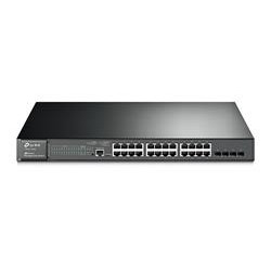 TP-LINK switch 24-Port GbE L2+ JetStream™, 4 10GE SFP+ SlotsPORT: 24× GbE RJ45 Ports, 4× 10G SFP+