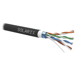 Solarix instalační kabel CAT5E FTP PVC+PE Fca dvojitý plášť 305m cívka