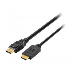 Kensington DisplayPort 1.2 (M) to HDMI (M) Passive Cable, 6ft - Kabel adaptéru - DisplayPort s piny (male) do HDMI s piny (male) - 1.83 m - černá - pasivní, podpora 1080p