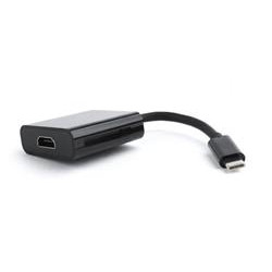 Gembird adaptér USB-C (M) na HDMI (F), 0,15m kábel, čierny