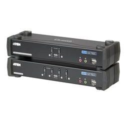 ATEN 4-port DVI KVMP USB, usb hub, audio 2.1, kabely, 3D vision ready