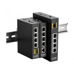 D-Link DIS 100G-5SW - Přepínač - neřízený - 4 x 10 100 1000 + 1 x 100 1000 SFP - lze montovat na konzolu DIN, pro připevnění na zeď