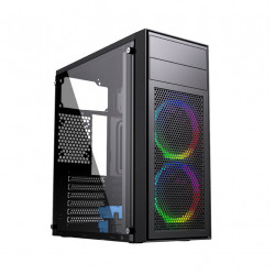 Gembird Fornax M100 RGB Midi Tower Transpar. Černá