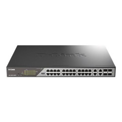 D-Link DSS 200G-10MP - Přepínač - řízený - 8 x 10 100 1000 (PoE) + 2 x gigabitů SFP - Lze montovat do rozvaděče - PoE (130 W)