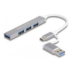 4 Port Slim USB Hub with USB Type-C or, 4 Port Slim USB Hub with USB Type-C or