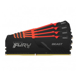 Kingston FURY Beast DDR4 32GB 2666MHz CL16 4x8GB RGB Black