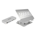 Delock - Docking station + notebook tablet stand - USB-C Thunderbolt 3 - HDMI, DP - GigE