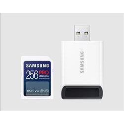 Samsung paměťová karta 256GB PRO ULTIMATE SDXC CL10 U3 V30 (č z: až 200 130MB s) + USB adaptér