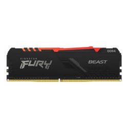 Kingston FURY Beast RGB - DDR4 - modul - 8 GB - DIMM 288-pin - 3200 MHz PC4-25600 - CL16 - 1.35 V - bez vyrovnávací paměti - bez ECC - černá