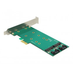 Delock PCI Express Card  2 x internal M.2 - Řadič úložiště - M.2 Card SATA 6Gb s nízký profil - 6 Gbit s - PCIe x1