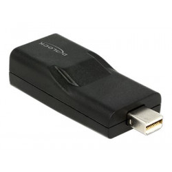 Delock - Video adaptér - Mini DisplayPort s piny (male) do HDMI se zdířkami (female) - odstíněný - černá - podporuje 4K