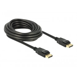 Delock - Kabel DisplayPort - DisplayPort (M) do DisplayPort (M) - 5 m - opatřený západkou - černá