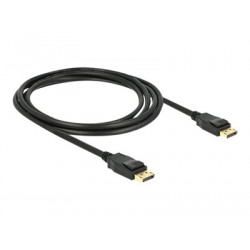 Delock - Kabel DisplayPort - DisplayPort (M) do DisplayPort (M) - 2 m - opatřený západkou - černá