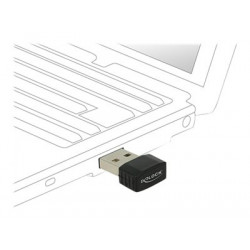 Delock USB 2.0 Dual Band WLAN ac a b g n Nano Stick - Síťový adaptér - USB 2.0 - 802.11ac - černá