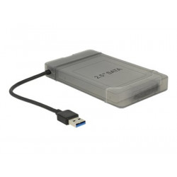 Delock - Řadič úložiště - 2.5" - SATA 6Gb s - USB 3.0 - šedá, černá