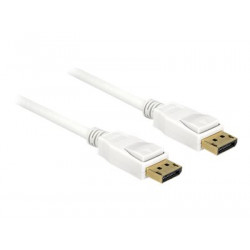 Delock - Kabel DisplayPort - DisplayPort (M) do DisplayPort (M) - 3 m - podporuje 4K - bílá