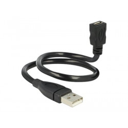 Delock ShapeCable - Prodlužovací šňůra USB - Micro USB typ B (F) do USB (M) - USB 2.0 - 35 cm - černá