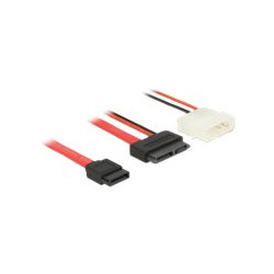 Delock - Kabel SATA - Slimline SATA (F) do 4 pinové interní napájení, SATA - 50 cm