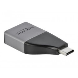 Delock - Adaptér DisplayPort - USB-C (M) do DisplayPort (F) - USB 3.2 Gen 1 DisplayPort 1.2 - podpora 4K60 Hz (3840 x 2160) - šedá