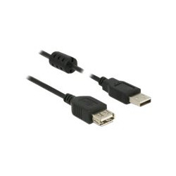 Delock - Prodlužovací šňůra USB - USB (M) do USB (F) - USB 2.0 - 1.5 m - černá