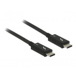 Delock - Kabel Thunderbolt - USB-C (M) do USB-C (M) - USB 3.1 Gen 2 Thunderbolt 3 DisplayPort 1.2a - 20 V - 5 A - 50 cm - podporuje 4K - černá