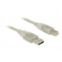 Delock - Kabel USB - USB typ B (M) do USB (M) - USB 2.0 - 3 m - průhledná -