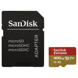 SanDisk Extreme 400GB microSDXC CL10 A2 UHS-I U3 160mb s vč. adaptéru