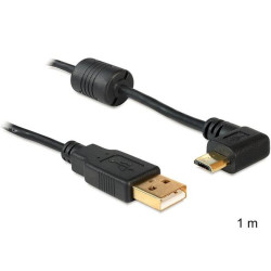 Delock kabel USB 2.0 A samec USB micro B samec, pravoúhlý 90°, 1m