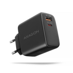 AXAGON ACU-PQ45 GaN nabíječka do sítě 45W, 2x port (USB-A + USB-C), PD3.0 PPS QC4+ SFC 2.0 AFC Apple