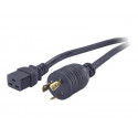 APC - Elektrický kabel - IEC 60320 C19 do NEMA L6-20 (M) - 3.7 m - černá - - pro P N: SMT3000I-AR, SMT3000R2I-AR, SRT10KXLTW, SRT3000XLTW, SRT6KXLTW, SRT8KXLJ