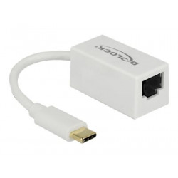 Delock - Síťový adaptér - USB 3.1 Gen 1 - Gigabit Ethernet x 1 - bílá