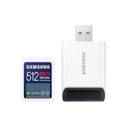 Samsung paměťová karta 512GB PRO ULTIMATE SDXC CL10 U3 V30 (č z: až 200 130MB s) + USB adaptér