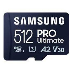 Samsung paměťová karta 512GB PRO Ultimate CL10 Micro SDXC Grade 3 (č z: až 200 130MBs) + SD Adaptér