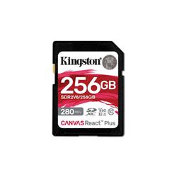 Kingston paměťová karta 256GB Canvas React Plus SDXC UHS-II 280R 150W U3 V60 for Full HD 4K