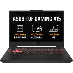 ASUS TUF Gaming A15 FA507NU 15,6" R5-7535HS 16 GB 512 GB NVIDIA GeForce RTX 4050 6 GB Bez operačního systému Tmavě šedá