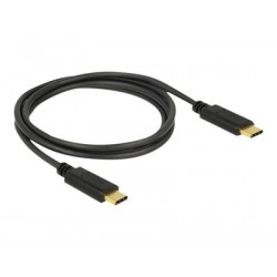 Delock - USB kabel - USB-C (M) do USB-C (M) - USB 2.0 - 5 A - 1 m - černá